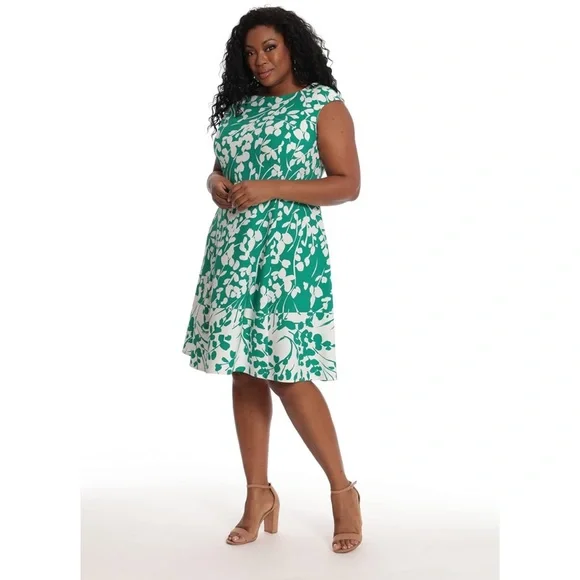 sachin and babi light blue dress London Times Womens Plus Capelet Keyhole Midi Dress Red 16W